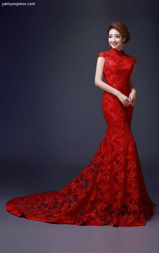 31 Beautiful Red Wedding Dresses We're Obsessed With