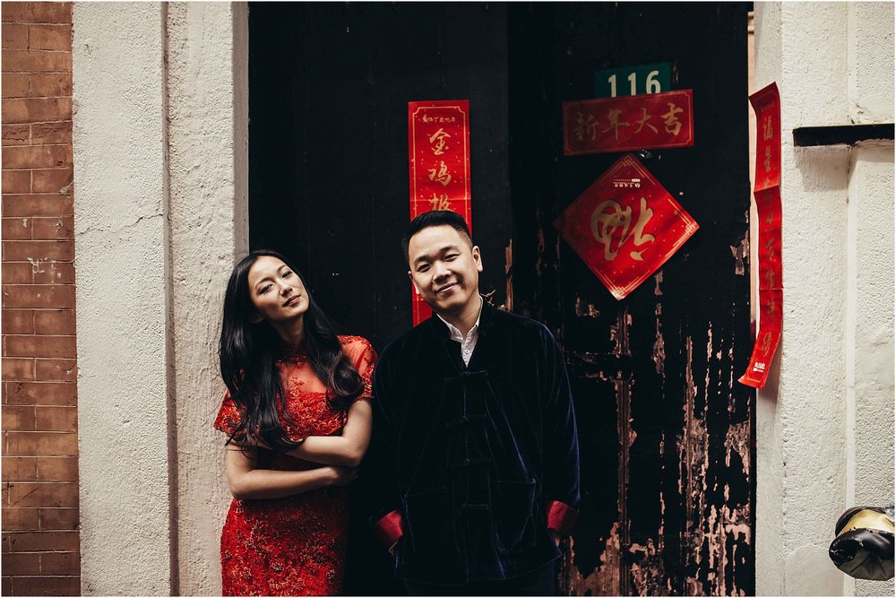 engagement - Gigi & Tommy Shanghai Street Wedding Portrait