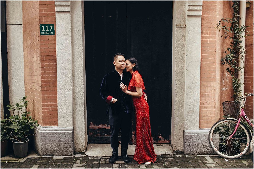 engagement - Gigi & Tommy Shanghai Street Wedding Portrait