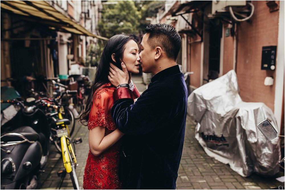 engagement - Gigi & Tommy Shanghai Street Wedding Portrait