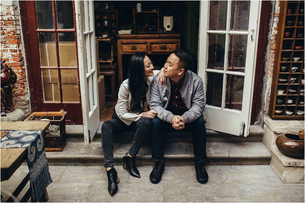 engagement - Gigi & Tommy Shanghai Street Wedding Portrait