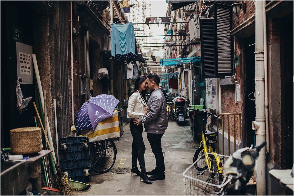 engagement - Gigi & Tommy Shanghai Street Wedding Portrait