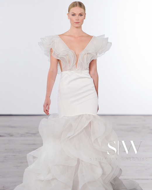 wedding-dresses, style-fashion, lookbook - DENNIS BASSO for KLEINFELD Fall 2018 Bridal Collection—New York Fashion Week