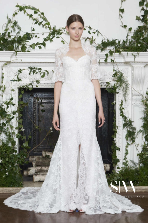 MONIQUE LHUILLIER Fall 2018 Bridal Collection—New York Fashion Week