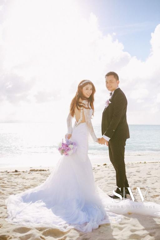 Janice & Everest's Heavenly Wedding in the Clouds in Okinawa Japan Okuma Felicia Church