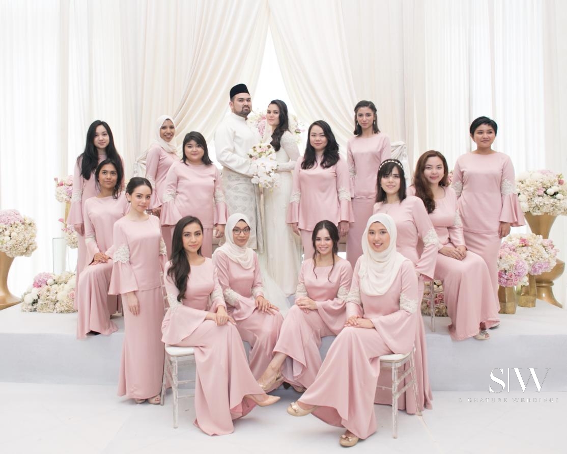 Malay bridesmaid hot sale dresses