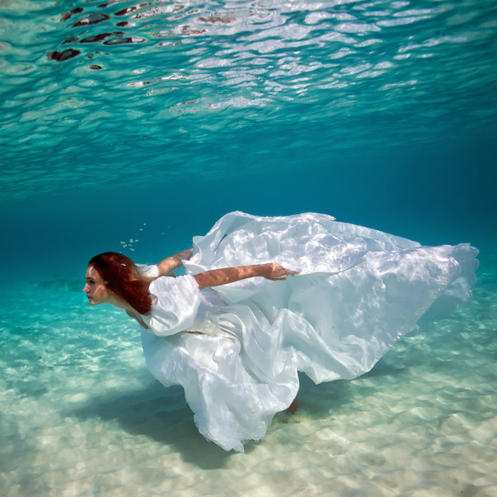 Ethereal Underwater Photos featuring Sacha Kalis wedding-photography, ideas, be-inspired - Ethereal Underwater Photos featuring Sacha Kalis
