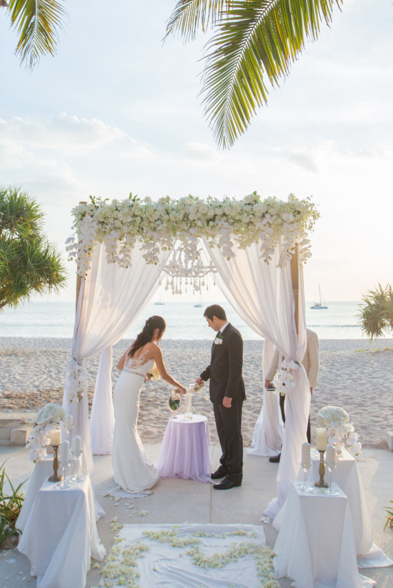 Yinan & Jose All-White Beachfront Wedding ideas, wedding, thailand, phuket - Yinan & Jose All-White Beachfront Wedding