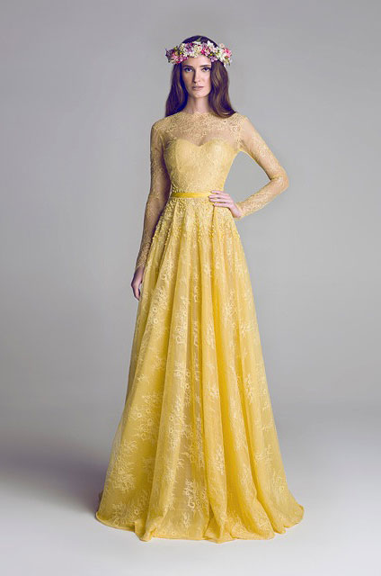 15 of the Most Beautiful Wedding Gowns That Aren't White wedding-dresses - 15 of the Most Beautiful Wedding Gowns That Aren't White