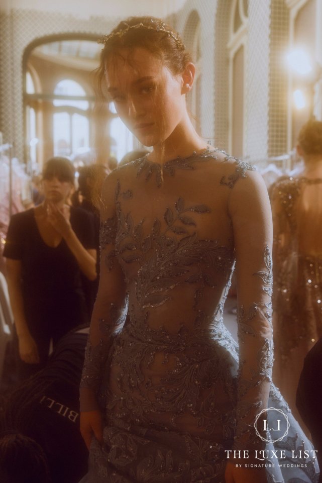 wedding, style-fashion, lookbook, evening-gowns - Backstage at Zuhair Murad Couture Fall 2017