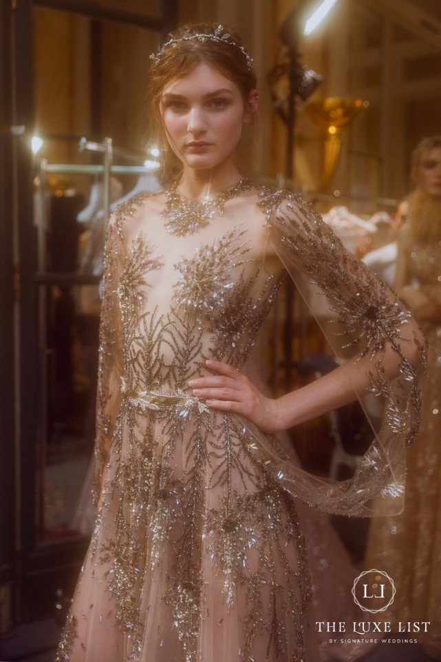 wedding, style-fashion, lookbook, evening-gowns - Backstage at Zuhair Murad Couture Fall 2017
