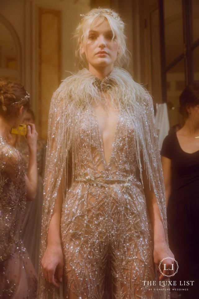 wedding, style-fashion, lookbook, evening-gowns - Backstage at Zuhair Murad Couture Fall 2017