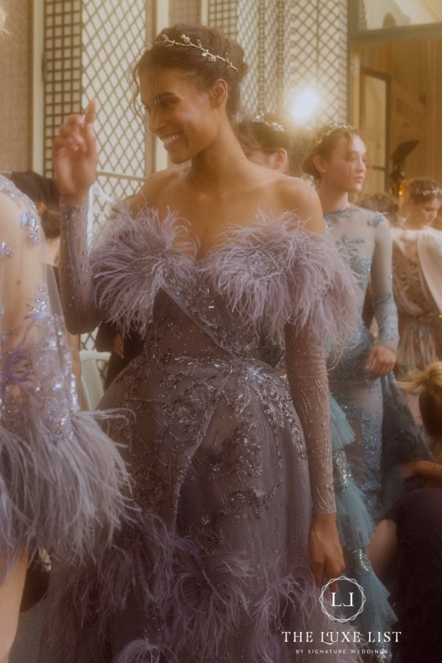 wedding, style-fashion, lookbook, evening-gowns - Backstage at Zuhair Murad Couture Fall 2017