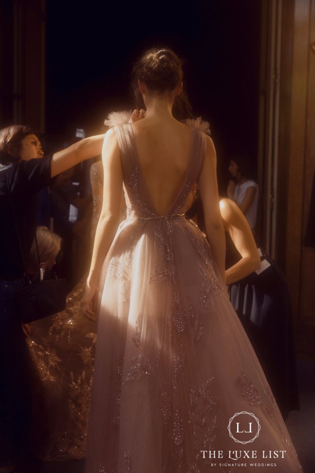 wedding, style-fashion, lookbook, evening-gowns - Backstage at Zuhair Murad Couture Fall 2017