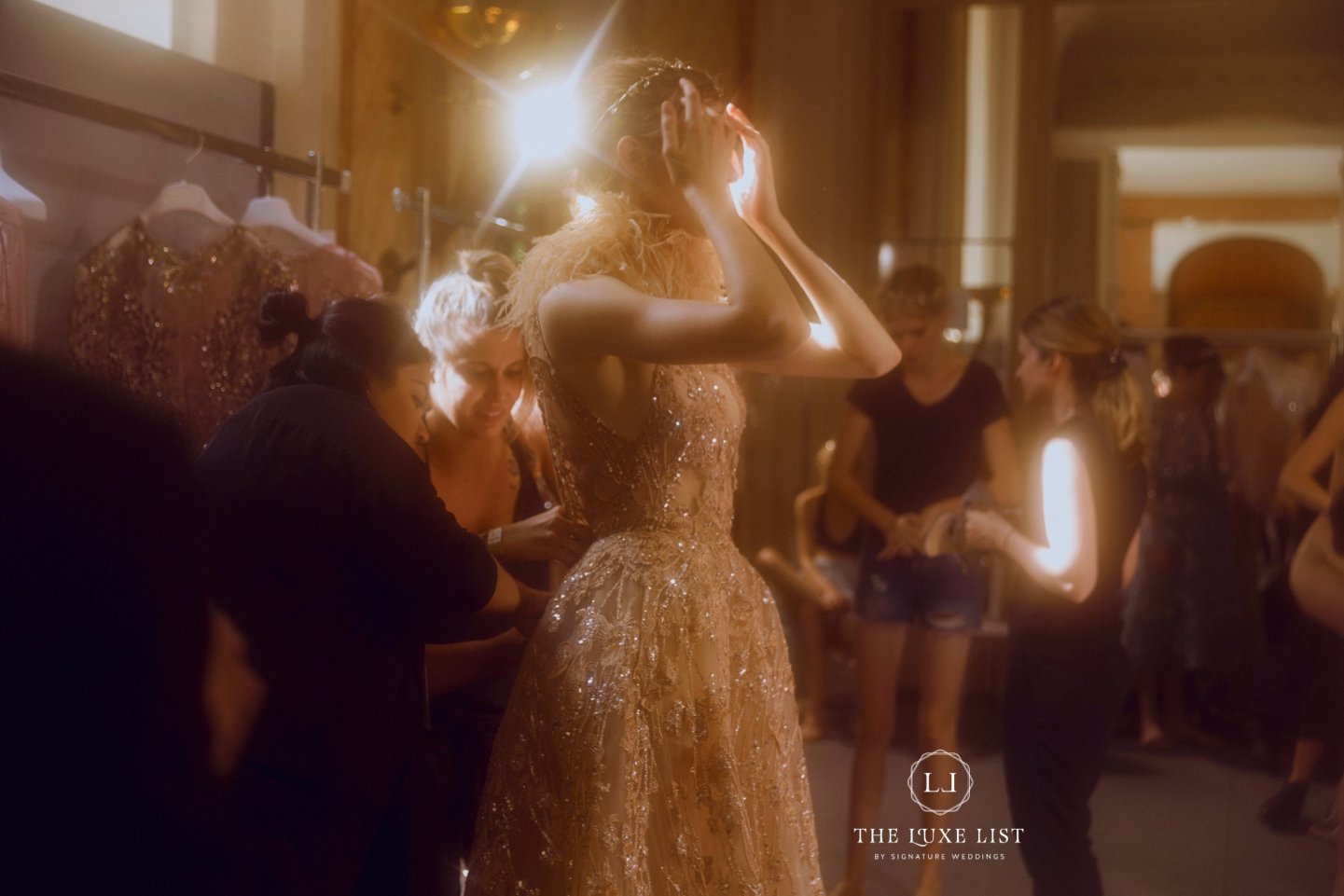 wedding, style-fashion, lookbook, evening-gowns - Backstage at Zuhair Murad Couture Fall 2017