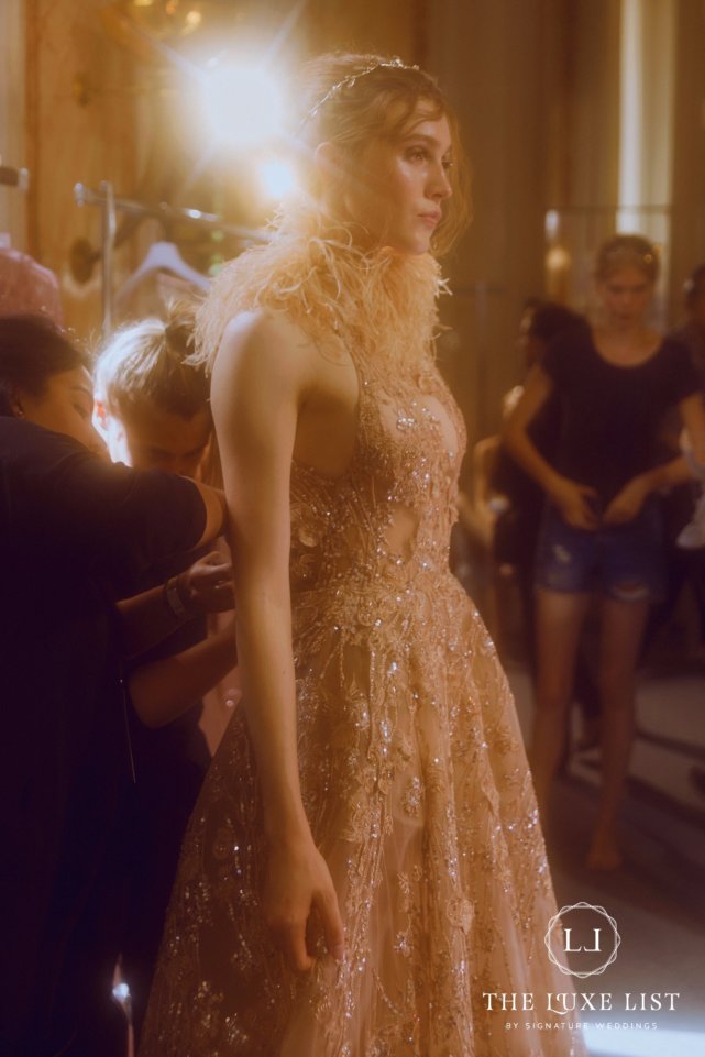 wedding, style-fashion, lookbook, evening-gowns - Backstage at Zuhair Murad Couture Fall 2017