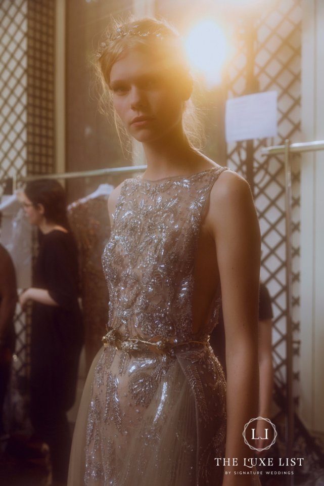 wedding, style-fashion, lookbook, evening-gowns - Backstage at Zuhair Murad Couture Fall 2017