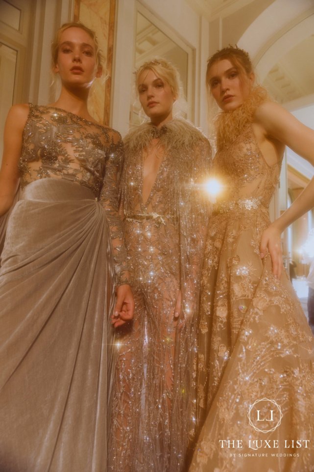 wedding, style-fashion, lookbook, evening-gowns - Backstage at Zuhair Murad Couture Fall 2017