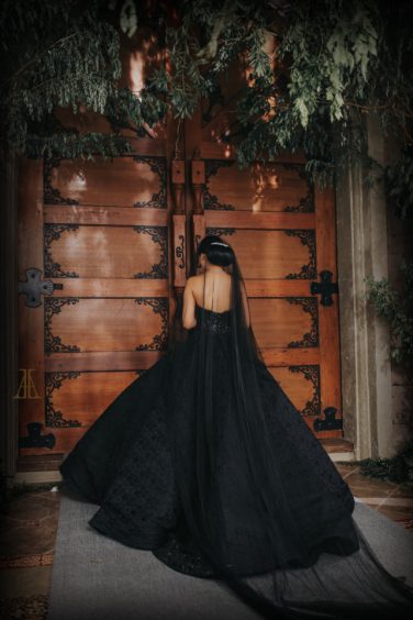 maja black wedding gown